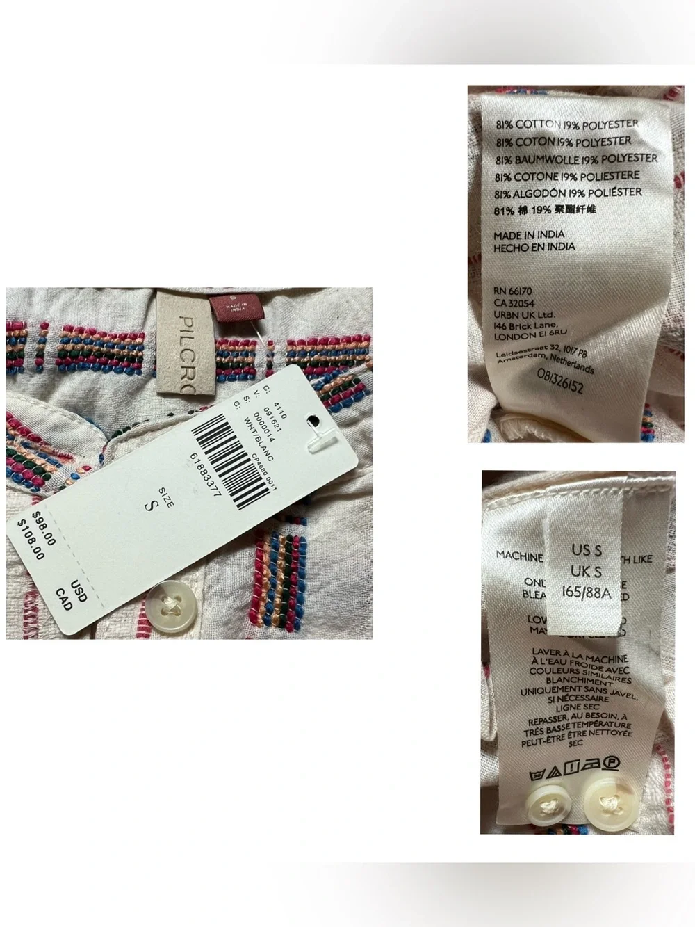 Anthropologie Femme Bella Blouse S